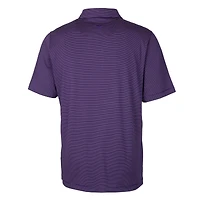 Men's Cutter & Buck  Purple LSU Tigers Alumni Logo Forge Pencil Stripe Stretch DryTec Polo