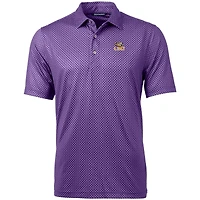Polo violet Cutter & Buck pour homme, motif bannière Pike, taille grande et grande, des Tigers de LSU