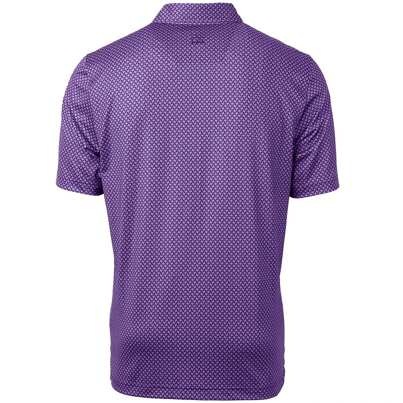 Polo violet Cutter & Buck pour homme, motif bannière Pike, taille grande et grande, des Tigers de LSU