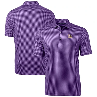 Polo violet Cutter & Buck pour homme, motif bannière Pike, taille grande et grande, des Tigers de LSU