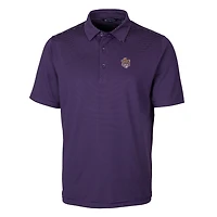 Men's Cutter & Buck Purple LSU Tigers Forge Pencil Stripe Stretch Polo