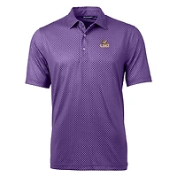 Men's Cutter & Buck Purple LSU Tigers Pike Banner Print Polo