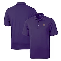 Men's Cutter & Buck Purple LSU Tigers Team Logo Virtue Eco Pique Recycled Polo