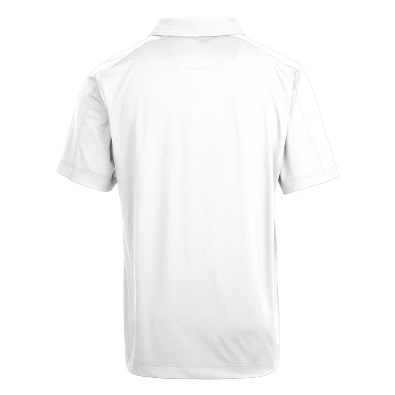 Polo extensible texturé pour homme Cutter & Buck, blanc, avec logo des anciens LSU Tigers
