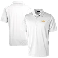 Polo extensible texturé pour homme Cutter & Buck, blanc, avec logo des anciens LSU Tigers