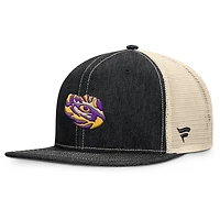Men's Fanatics Black/Natural LSU Tigers Legend Trucker Snapback Hat