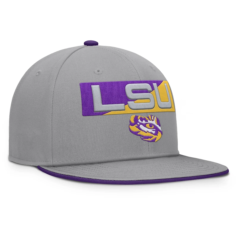 Men's Fanatics Gray LSU Tigers Duo Snapback Hat