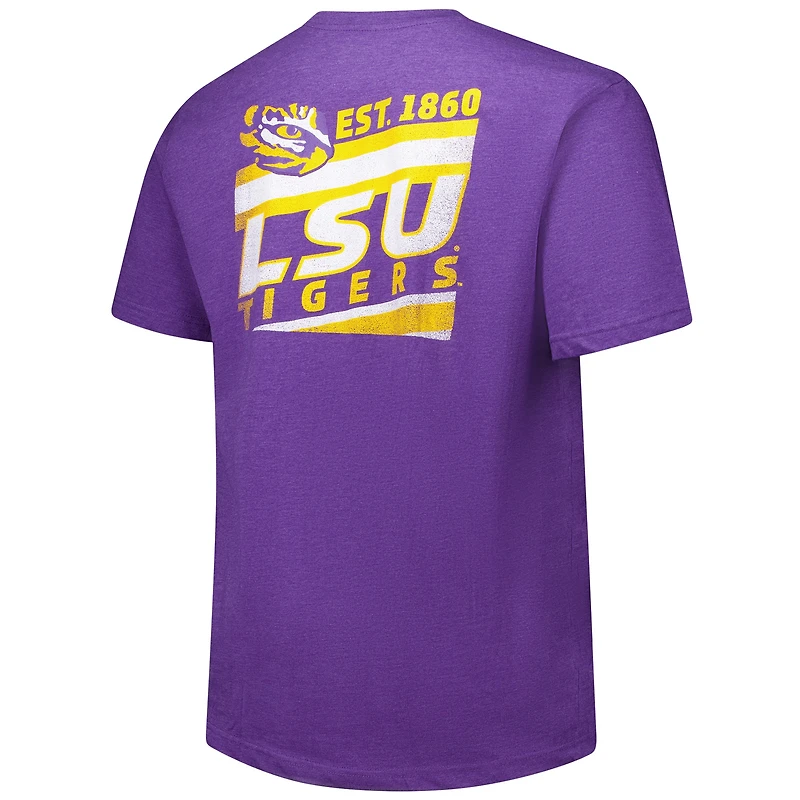 T-shirt fanatique violet pour hommes LSU Tigers Big & Tall Ideal Faded