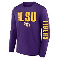 T-shirt à manches longues pour hommes Fanatics Purple LSU Tigers Big & Tall Vision