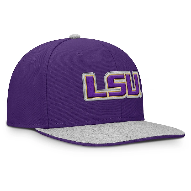 Casquette snapback en loden violet Fanatics pour homme des Tigers de LSU