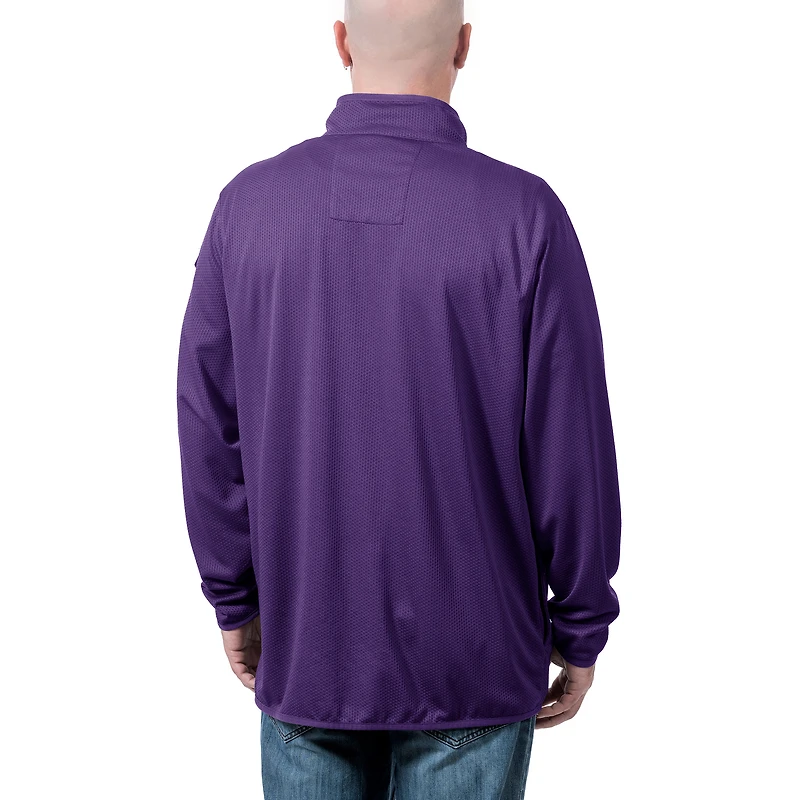 Men's Franchise Club Purple LSU Tigers Flow Thermatec Quarter-Zip Pullover Jacket