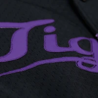 Men's Mitchell & Ness Black LSU Tigers On The Clock Full-Button Fashion Jersey