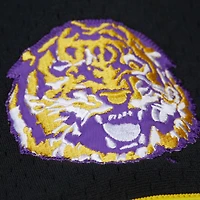 Men's Mitchell & Ness Black LSU Tigers On The Clock Full-Button Fashion Jersey