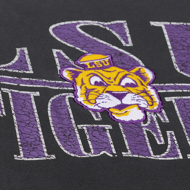 Men's Mitchell & Ness Charcoal LSU Tigers Downtown Fleece Sweatshirt