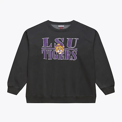 Men's Mitchell & Ness Charcoal LSU Tigers Downtown Fleece Sweatshirt