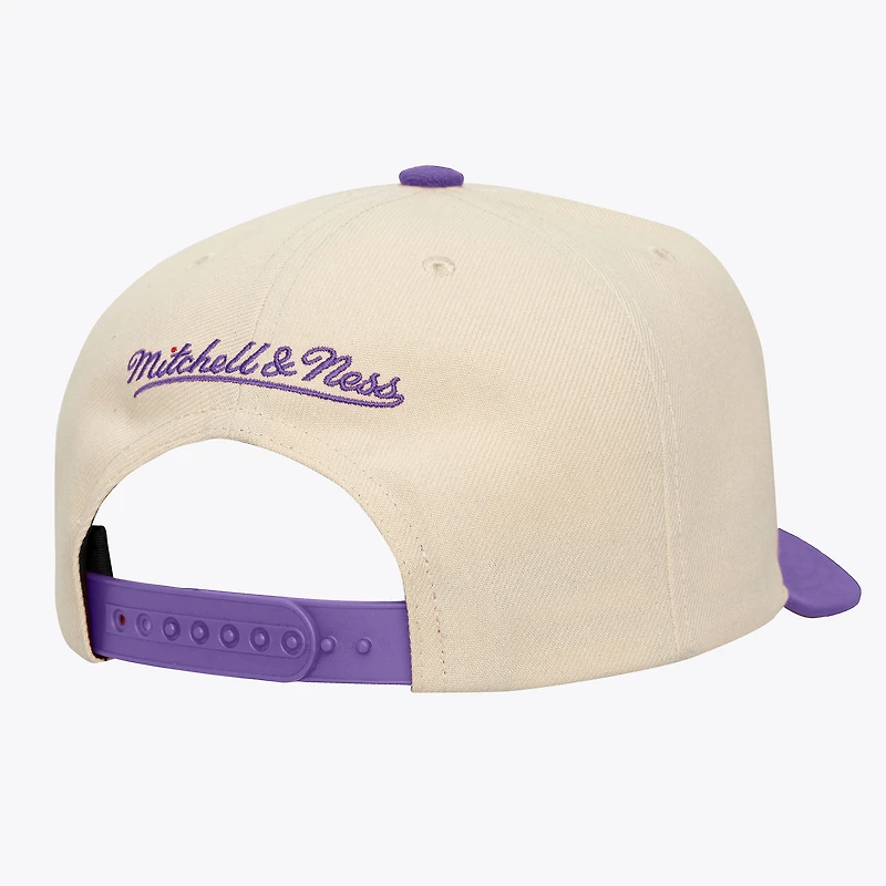 Men's Mitchell & Ness Cream/Purple LSU Tigers Two-Tone Pro Crown Adjustable Hat