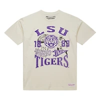 Men's Mitchell & Ness  Cream LSU Tigers Heritage Scholar T-Shirt