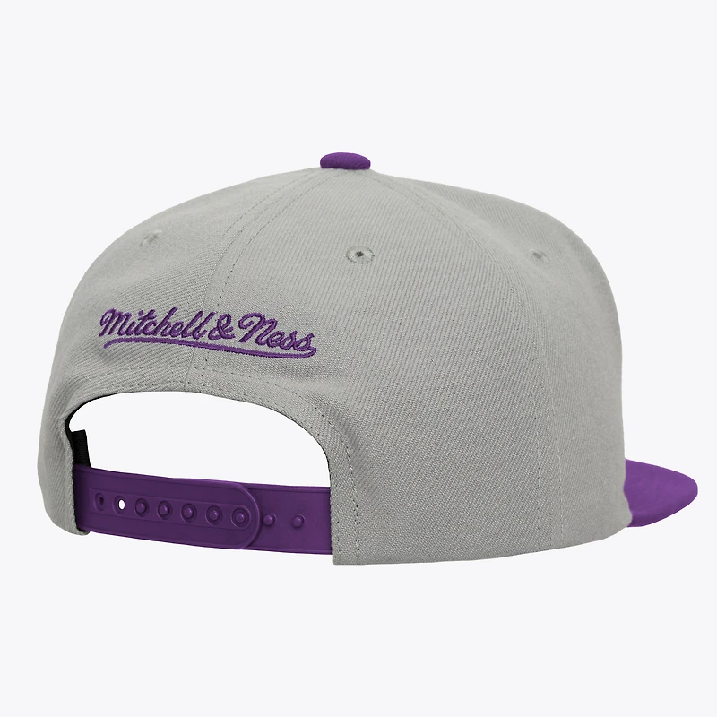 Men's Mitchell & Ness  Gray/Purple LSU Tigers Plaid OG Snapback Hat