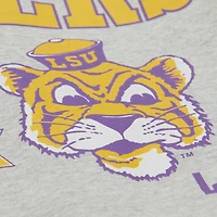 Men's Mitchell & Ness Heather Gray LSU Tigers All Over Print Sweatshirt