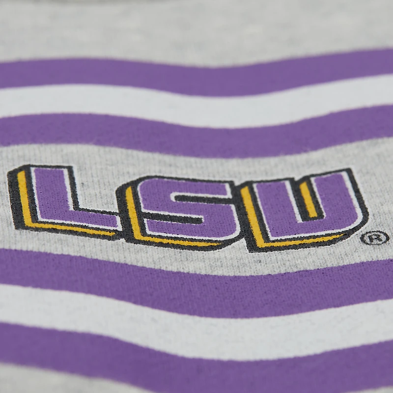 Men's Mitchell & Ness Heather Gray LSU Tigers All Over Print Sweatshirt
