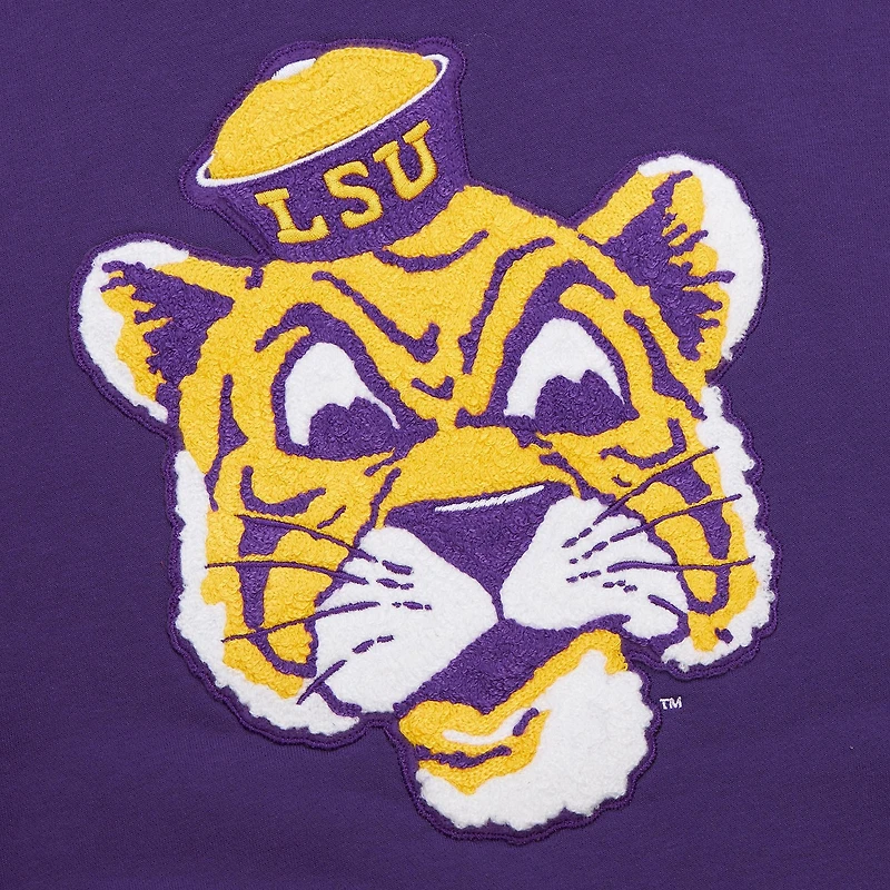 Sweat à capuche en polaire Mitchell & Ness violet LSU Tigers pour homme