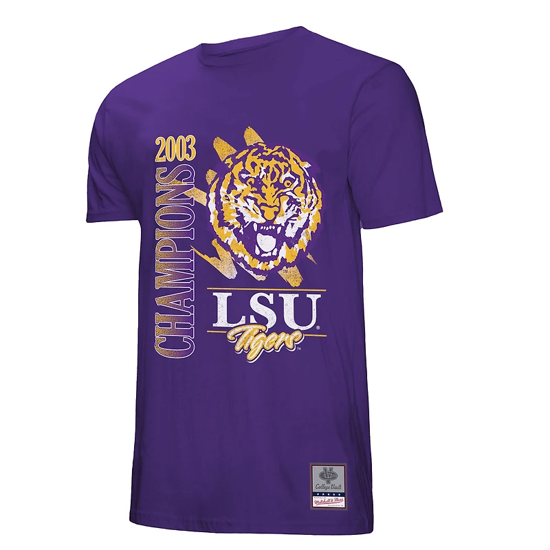 T-shirt rétro délavé violet LSU Tigers de Mitchell & Ness pour homme