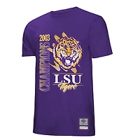 Men's Mitchell & Ness  Purple LSU Tigers Retro Brush Mineral Wash T-Shirt