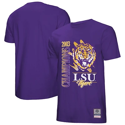 T-shirt rétro délavé violet LSU Tigers de Mitchell & Ness pour homme