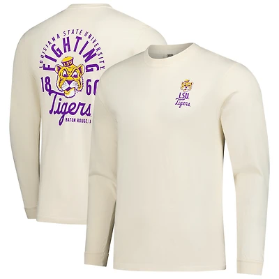 T-shirt à manches longues pour homme, motif mascotte des Tigers de LSU, couleurs naturelles et confortables