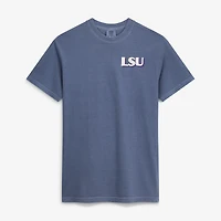 T-shirt homme LSU Tigers bleu marine, couleurs confort, statue de l'équipe