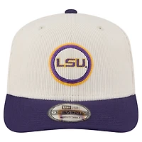 Men's New Era Cream/Purple LSU Tigers Loyal Corduroy 9SEVENTY Adjustable Hat