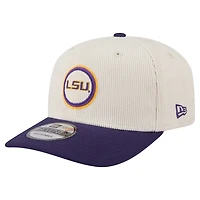 Men's New Era Cream/Purple LSU Tigers Loyal Corduroy 9SEVENTY Adjustable Hat