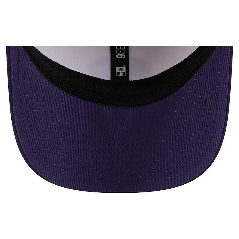 Casquette ajustable en velours côtelé Loyal 9SEVENTY crème/violet pour homme New Era des LSU Tigers