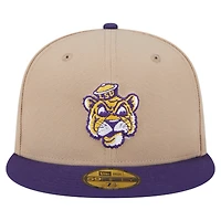 Casquette ajustée bicolore New Era 59FIFTY kaki LSU Tigers pour homme