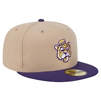 Casquette ajustée bicolore New Era 59FIFTY kaki LSU Tigers pour homme