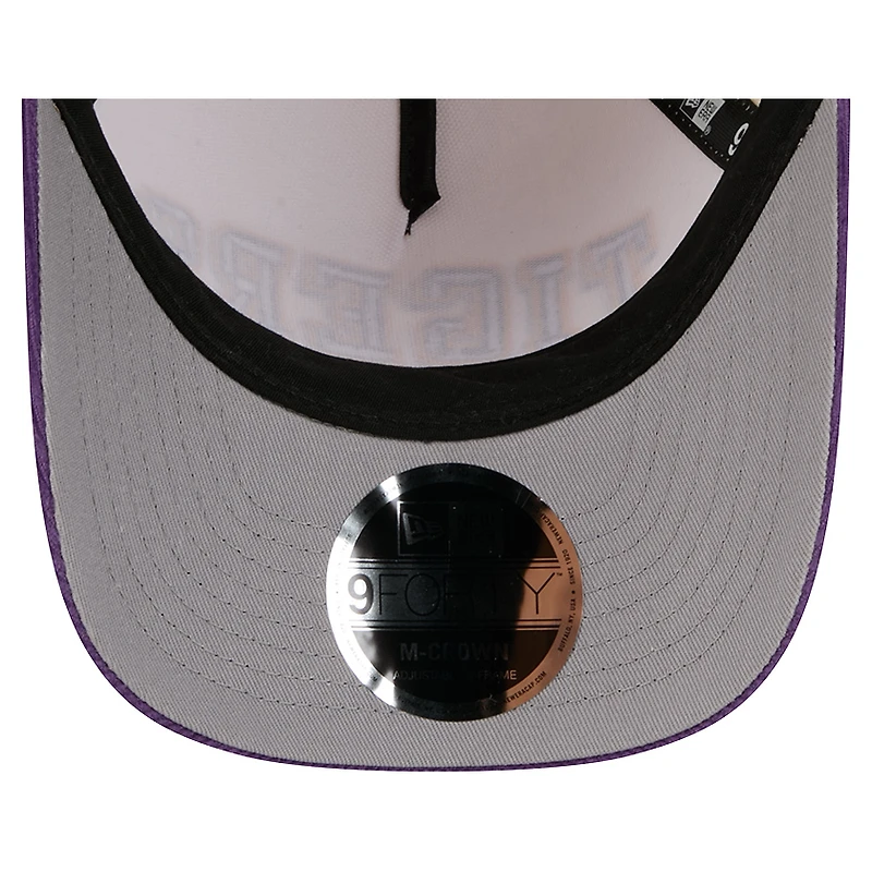 Men's New Era Purple/Cream LSU Tigers Arch Two-Tone Corduroy 9FORTY A-Frame Adjustable Hat