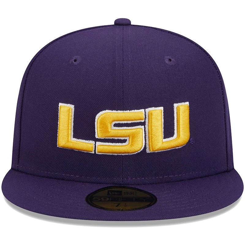 Casquette ajustée 59FIFTY LSU Tigers violette New Era pour homme