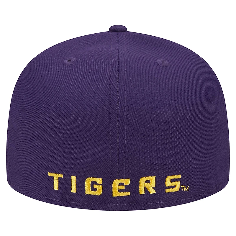 Casquette ajustée violette New Era LSU Tigers 59FIFTY pour homme