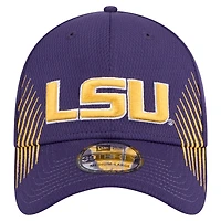 Men's New Era Purple LSU Tigers Active Slash Sides 39THIRTY Flex Hat