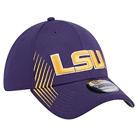 Men's New Era Purple LSU Tigers Active Slash Sides 39THIRTY Flex Hat