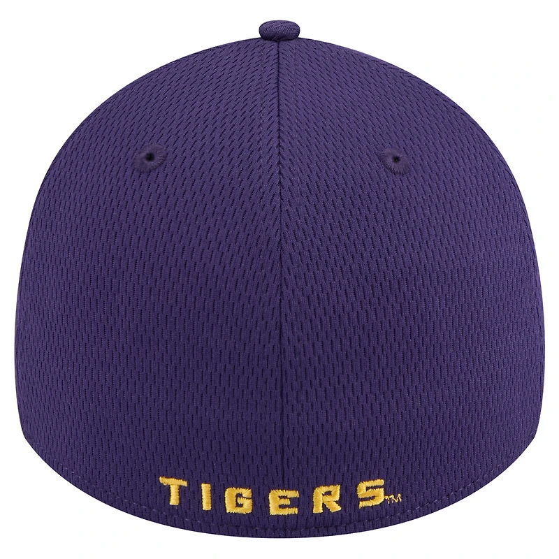 Men's New Era Purple LSU Tigers Active Slash Sides 39THIRTY Flex Hat