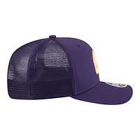 Casquette trucker ajustable New Era 9SEVENTY violette pour homme avec écusson LSU Tigers