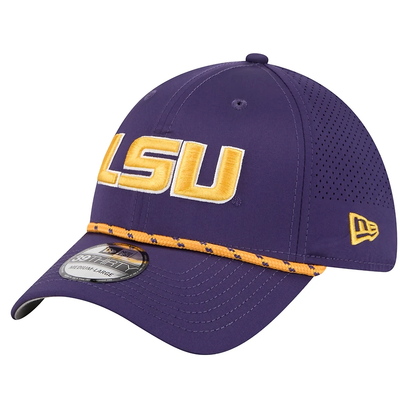 Casquette 39THIRTY Flex violette New Era pour homme, motif LSU Tigers