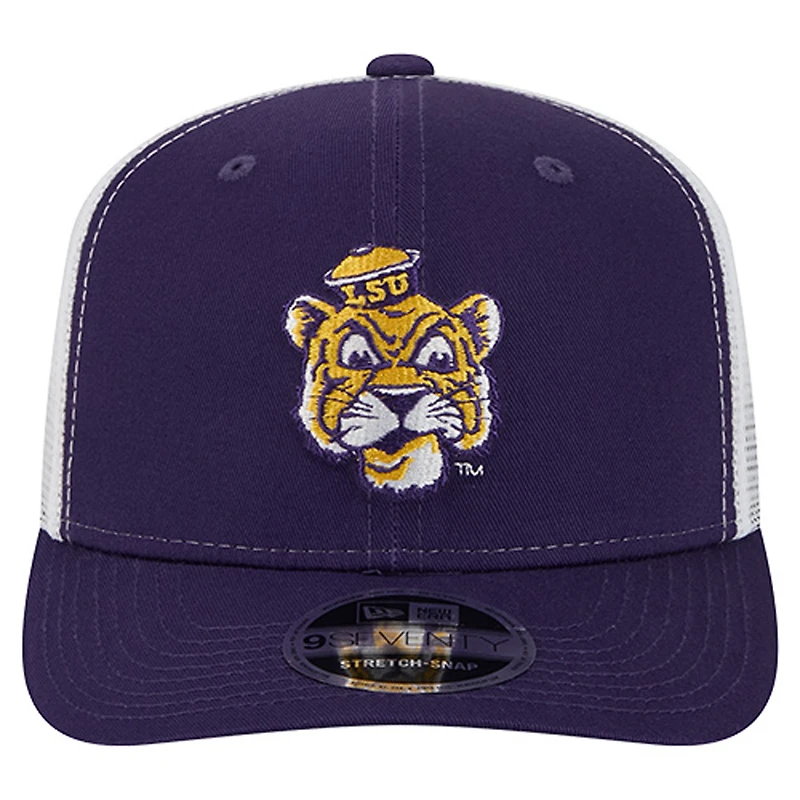 Men's New Era  Purple LSU Tigers Team 9SEVENTY COOLERA Trucker Adjustable Hat