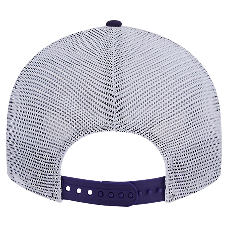 Casquette de camionneur Snapback 9FIFTY Purple LSU Tigers Throwback Circle Patch New Era pour hommes