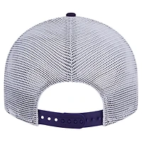 Casquette de camionneur Snapback 9FIFTY Purple LSU Tigers Throwback Circle Patch New Era pour hommes