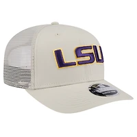 Men's New Era Stone LSU Tigers Canvas 9SEVENTY Stretch-Snap Adjustable Hat