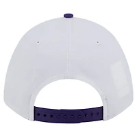Men's New Era White/Purple LSU Tigers Arch Two-Tone Rope 9FORTY A-Frame M-Crown Adjustable Hat