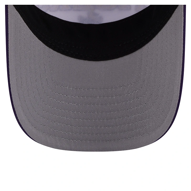 Men's New Era White/Purple LSU Tigers Arch Two-Tone Rope 9FORTY A-Frame M-Crown Adjustable Hat