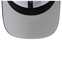 Men's New Era White/Purple LSU Tigers Perforated Patched 9SEVENTY Adjustable Hat